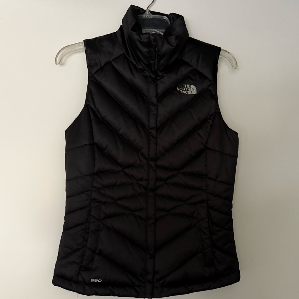 The north face black down women’s vest size XS